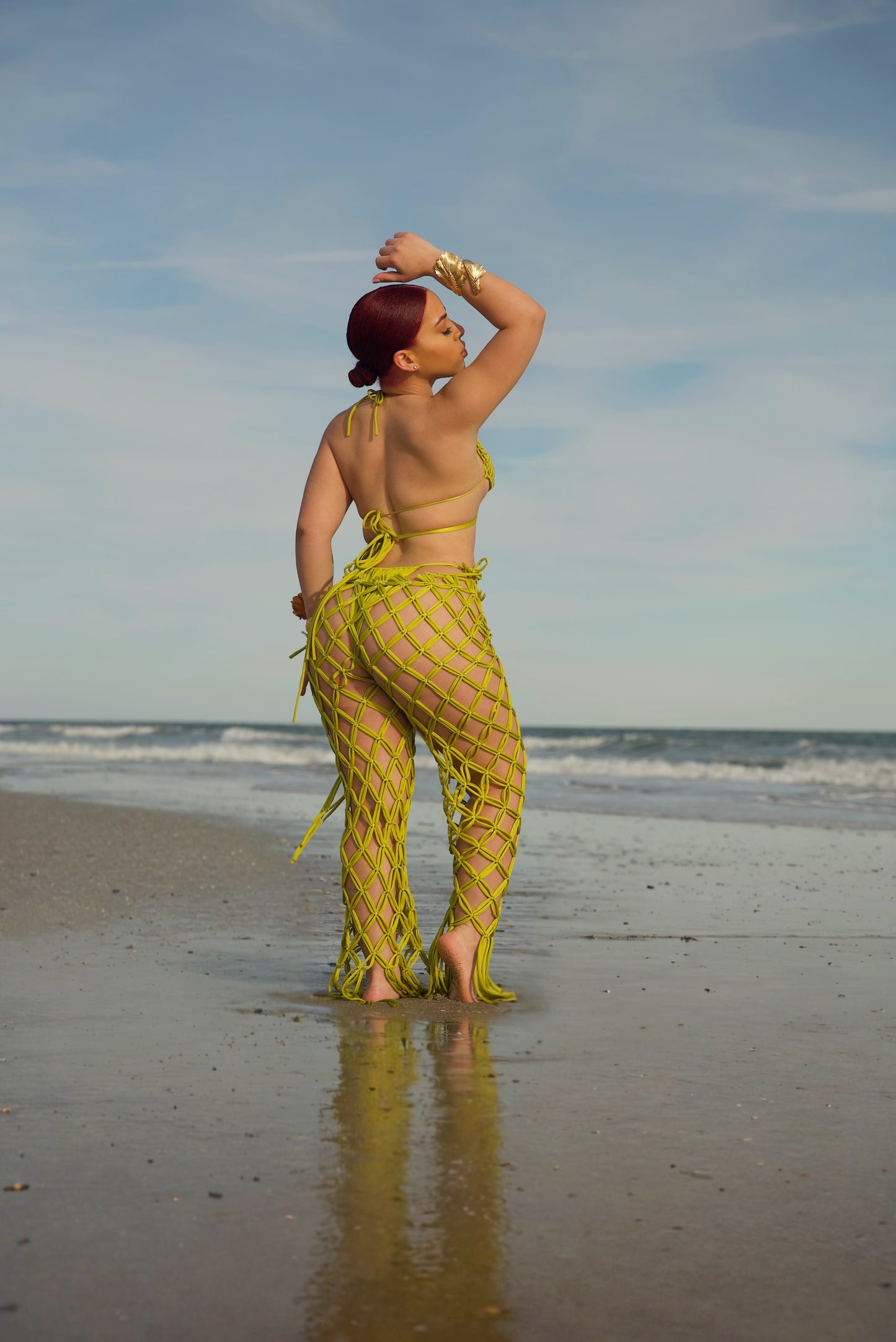 Zeleny Custom 3 Piece Bikini Set & Pants