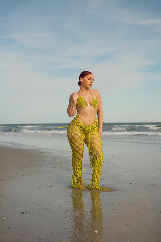 Zeleny Custom 3 Piece Bikini Set & Pants